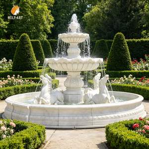 <span class=keywords><strong>Fontana</strong></span> d'Acqua Grande in Marmo Naturale MILY con Statua di Cavallo, <span class=keywords><strong>Fontana</strong></span> da <span class=keywords><strong>Giardino</strong></span> in <span class=keywords><strong>Pietra</strong></span> per Decorazione Esterna - Product Image 1