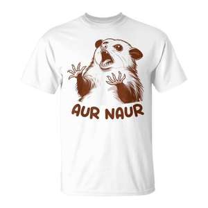 Camiseta Aur Naur Possum de manga corta con cuello redondo, camiseta promocional unisex - Product Image 1