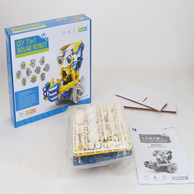 DIY assembled toys 11 in 1 self-installed solar toy car 11 in 1 intelligent robot