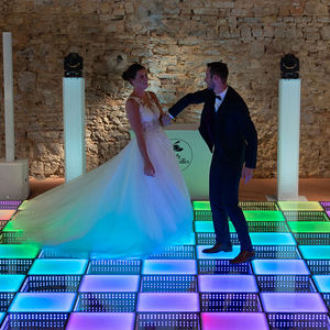 LED DJ 3D Miroir de scène Carrelage de sol Lumière RGB Sans fil Magnétique Portable APP Control for Catwalk Dating bar Proposition Holiday Decor - Product Image 4