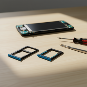 Vassoio porta SIM e Micro SD blu di ricambio per Huawei P30 Lite - Product Image 2