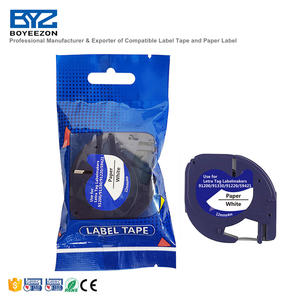 Boyeezon紙ラベルLT 10697 91200 91220 91320 91330 59421 DYMO LetraTag黒白12mm 4 <span class=keywords><strong>m</strong></span> - Product Image 5