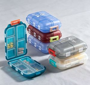Portapillole in Plastica PP con 10 Scomparti, Contenitore Sigillato per Medicinali, Mini Organizzatore per Farmaci da Viaggio per Uso Quotidiano e All'aperto - Product Image 3