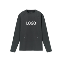 T-shirt de sport à manches longues pour activités de plein air, coupe athlétique 3D, col ras du cou, coutures thermocollées, idéal pour la course, la randonnée et la gym – Vente Flash Direct Usine