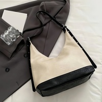 Tas Tangan Wanita Berkualitas Tinggi Model Buka-Tutup Dua Pegangan Bahan PU Desain Logo Kustom Bordir Rivet Tahan Air Merek TC