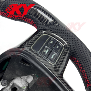 Volante Deportivo de Fibra de Carbono con Calefacción para Chrysler 200 300 300C S Grand Voyager SRT 2011-2014 - Product Image 3