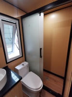 Conteneur en verre insonorisé de luxe populaire de 20 pieds maisons cabine Apple maison préfabriquée tente de camping appartement