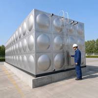 Réservoir d'eau potable modulaire préfabriqué soudé sur mesure en acier inoxydable 304 316 de haute qualité