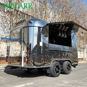 WECARE Remolque De Comida Snack Food Coffee Shop camion dei gelati completamente attrezzato rimorchio di cibo Mobile con congelatore frigorifero