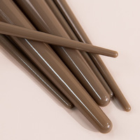 Lot de 10 pinceaux professionnels pour le visage et les yeux, pinceau à raser, poils synthétiques couleur personnalisée, format voyage pour usage quotidien