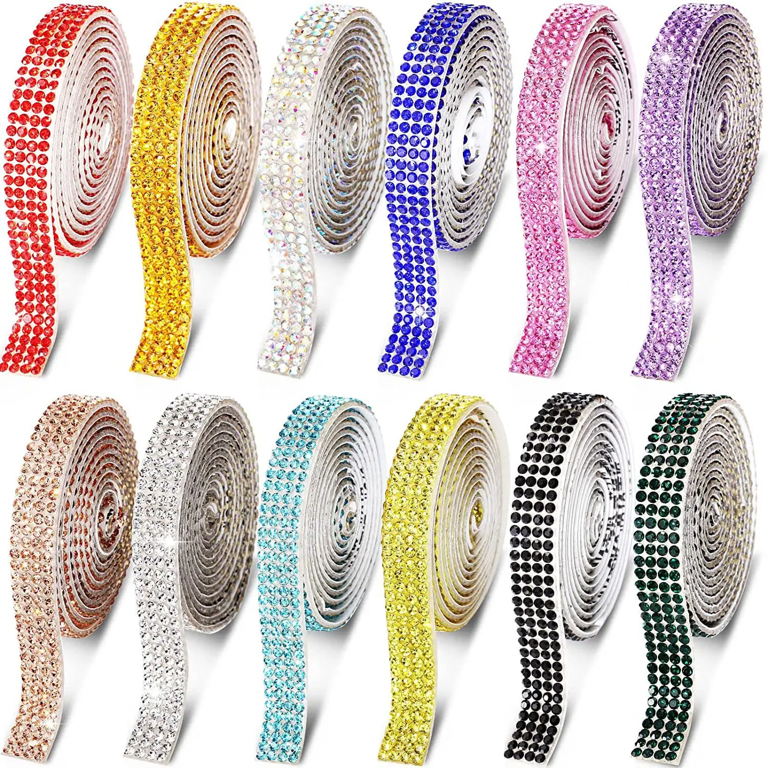 Crystal Self-Adhesive Rhinestone Sheets Rhinestone Mesh Fabric Applique Rhinestone Mesh For Shoes Banding Garment Accessory