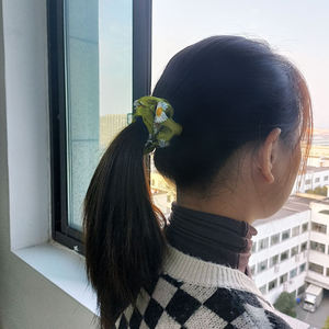 Seda satén <span class=keywords><strong>intestino</strong></span> grueso Scrunchies lazos para <span class=keywords><strong>el</strong></span> cabello pequeña Margarita versión coreana de franela impresa accesorios para <span class=keywords><strong>el</strong></span> cabello para mujeres - Product Image 3