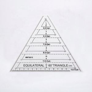 Juego de reglas acrílicas para acolchado, con formas de triángulo, hexágono y diamante, herramientas de costura y dibujo hechas a mano para sastres - Product Image 4