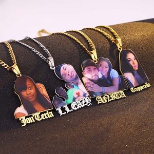 Collar con Colgante de Retrato Personalizado, Placa con Nombre de Personaje, Collares de Diseñador de Moda, Joyería con Foto Personalizada - Product Image 3