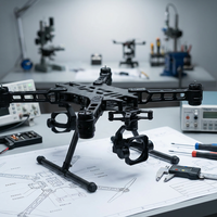 Services d'usinage CNC sur mesure pour support de moteur de drone en aluminium 7075-T6, anodisation noire pour course FPV, fraisage haute précision