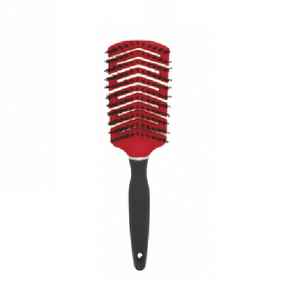Brosse à rouler en céramique de salon avec poils de sanglier doux et manche en caoutchouc rembourré pour cheveux épais bouclés lisses - Product Image 1