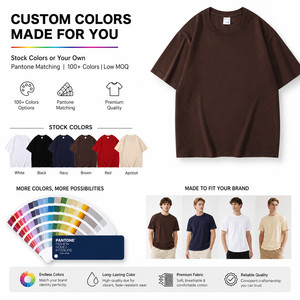 T-shirt en coton épais 300 GSM pour homme, coupe oversize streetwear, col rond, coton premium haute densité, coupe ample - Product Image 3