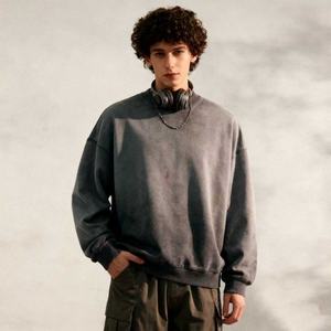 TKAN313D sérigraphie personnalisée hommes surdimensionné luxe 100% coton garder au chaud lavé ras du cou goutte épaule à capuche avec l'hiver - Product Image 1