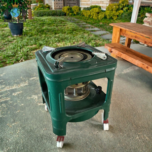 Réchaud à pétrole portable pliable en acier <span class=keywords><strong>pour</strong></span> l'extérieur avec brûleur émaillé à 8 mèches et allumage manuel <span class=keywords><strong>pour</strong></span> le camping, les pique-niques et le barbecue - Product Image 3