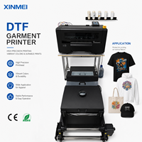 Imprimante DTF A3 en gros d'usine, double tête d'impression XP600, circulation automatique, CMYK Blanc, machine d'impression DTF à rouleaux