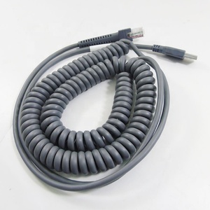 Cable de escáner de código de barras tipo A USB a RJ45 en espiral para Symbol Zebra DS3608 <span class=keywords><strong>Li3608</strong></span> - Product Image 2