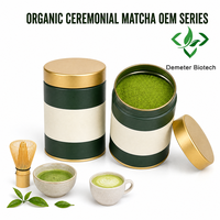 Poudre de Matcha Cérémonial Bio Demeter OEM Certifiée UE & USDA 30g 50g 100g en Boîte Métallique Marque Privée Vente en Gros