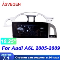 Autoradio Android, écran IPS 10.25 ", 64 go, lecteur DVD, Navigation Carplay, multimédia, pour voiture Audi A6 (2005-2009), prix d'usine