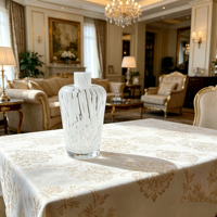 Bouteille d'arôme en verre avec bouchon couronne, impression sérigraphique dorée givrée pour diffuseur d'huiles essentielles, parfum, décoration intérieure