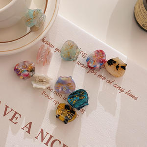 Yeni varış 3cm sevimli Mini pençe klipler çocuklar için güzel hayvan kedi mermer ince saç bebek kızlar için selüloz asetat saç yengeç pençe - Product Image 6