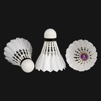 Hochwertige Honkoo Entenfeder 12 Stück Trainings-Badminton-Federbälle Langlebig