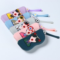 Étui à lunettes en silicone en gros, nouveau, mignon, portable, pour voyage, sac de rangement pour lunettes de soleil, organisateur suspendu
