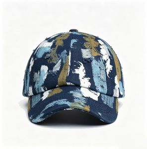 Gorra de Béisbol con Efecto Desgastado y Salpicaduras de Pintura, Estilo Vintage, Ajustable, para Hombre y Mujer, Gorra Snapback Moderna - Product Image 1