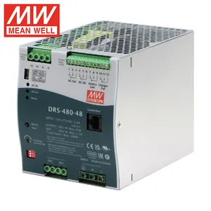Meanwell-Fuente de alimentación de 480W 48V 10A AC DC DIN RAIL UPS