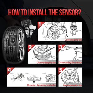 เซ็นเซอร์ TPMS แบบ 2-in-1 รุ่น LAUNCH ระบบตรวจสอบแรงดันลมยางแบบตั้งโปรแกรมได้ ใช้ได้กับรถยนต์ 99% รองรับความถี่คู่ 315MHz และ 433MHz - Product Image 6