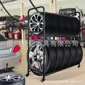 Tire <b>Storage</b> <b>Rack</b> 60x59x20 In Adjustable Metal Roller Hub <b>Rack</b> For Garage Use - Product Image 2