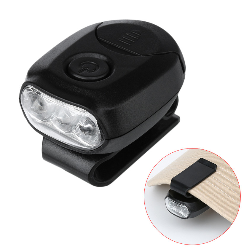 Портативный полезный мини-фонарь DIHAO с 3 светодиодами, Головной фонарь с зажимом, Головной фонарь с ярким светом, фонарик с крышкой для улицы, рыбалки, кемпинга