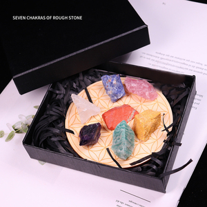 Tongkat titik kuarsa dekorasi rumah kotak hadiah 7 Kristal <span class=keywords><strong>Chakra</strong></span> berbentuk hati batu pecah kristal menyembuhkan <span class=keywords><strong>Set</strong></span> batu mentah alami - Product Image 6