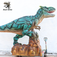 Dinosaure animatronique attrayant avec armure, en mouvement, à vendre pour parcs d'aventure pour enfants en intérieur/extérieur et musées