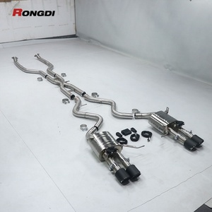 Système d'échappement Catback en acier inoxydable haute performance pour M3 E90 avec haut débit et finition brossée - Product Image 2