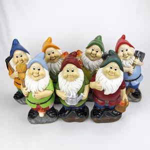 10 1/4"Ceramic 7 Dwarfs Home decoration/ Garden gnome/Lawn/Coin bank