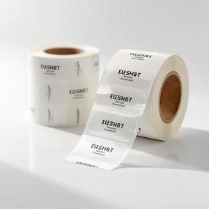 Tem nhãn in kỹ thuật số tự dính trong suốt, chất liệu giấy tổng hợp chống thấm, màu bạc vàng hồng, có thể tùy chỉnh logo, dùng cho bao bì - Product Image 2