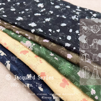 Tissu en Georgette Jacquard à Motifs Floraux Élégants avec Fil Lurex Vertical pour Robe, Blouse, Rideau, Décoration Intérieure