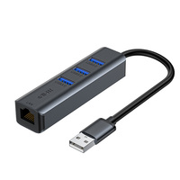 Base de Expansión USB-C con Adaptador Ethernet Tipo C RJ45 5G USB 3.0, Concentrador Convertidor de Tarjeta de Red con Cable de Aleación de Aluminio