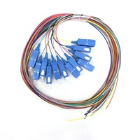 Câble à fibres optiques SC/UPC en bundle, qualité carrier, 12 cœurs, faible perte, sans épissure, pré-terminé, câble de brassage en gros, carré