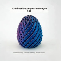 Jouet œuf de dragon imprimé en 3D de 5,7 cm, œuf de dragon en cristal coloré, boule sensorielle à déformation par torsion, jouet anti-stress, jouet à roulement fluide