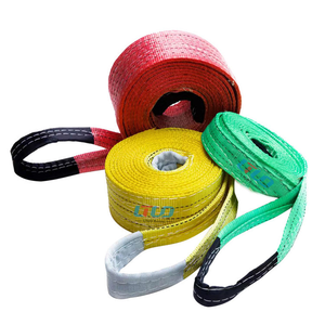 공장 저가 고품질 플랫 웨빙 슬링 품질 보증 폴리에스터 벨트 웨빙 슬링 벨트 1-20톤 리프팅 - Product Image 1