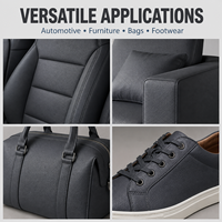 Tissu en cuir PVC gaufré imperméable, dos tricoté, simili cuir synthétique pour sacs, meubles et rembourrage