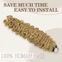 FH # Extensions de cheveux humains au crochet 27 Blonde Burmese Curly Miracle Knot pour tresses