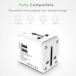 usb eléctrico accesorios del teléfono móvil adaptador de enchufe universal con la UE nos Reino Unido AUS tapones entradas - Product Image 5
