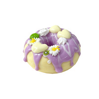 Jouet anti-stress en silicone de qualité alimentaire, style dessert, en forme de donut souple à rebond lent, crème gâteau, 14+, sacs PVC, vente en gros